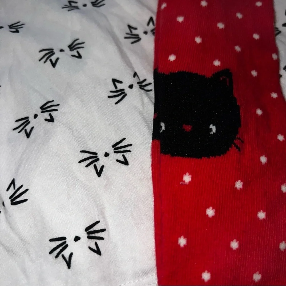 Gymboree Red Polka Dotted Cat Leggings and T-shirt Size 12-18 Months